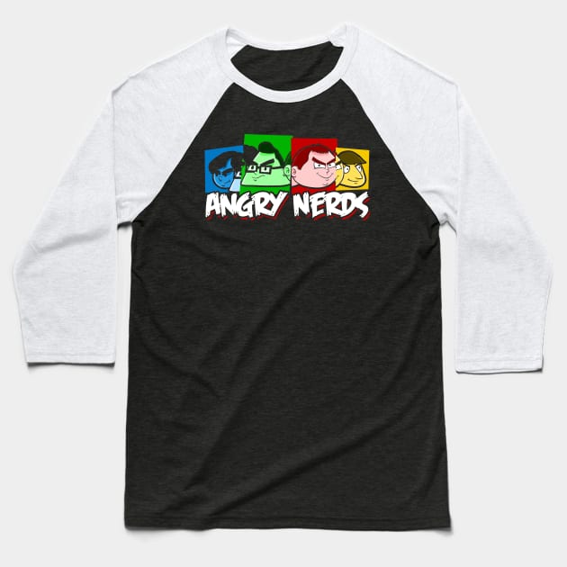 Angry Nerds Baseball T-Shirt by WizzKid